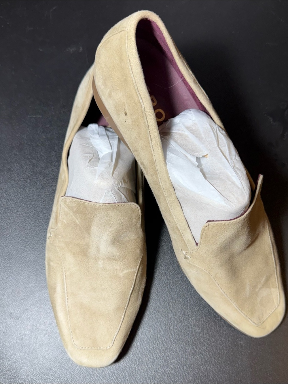 Aerosoles Neo Suede Slip-On Loafers in Beige